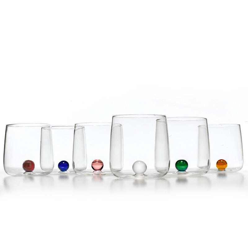 44 cl - Bilia Bicchiere Acqua Bilia Colorata in Vetro Borosilicato - Set 6 Pezzi
