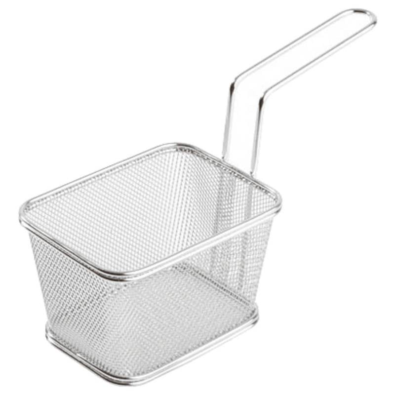 13x10 cm - Tableware Buffet & Display Cestello Porta Snack In Acciaio Inox