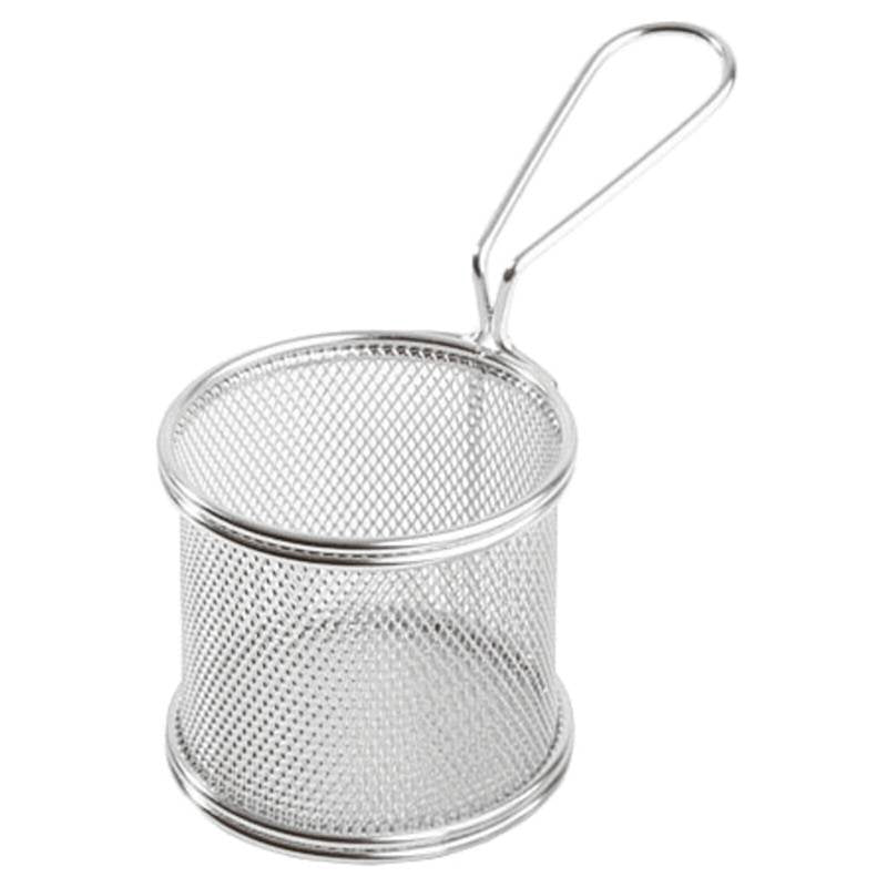 9 cm - Tableware Buffet & Display Cestello Porta Snack In Acciaio Inox