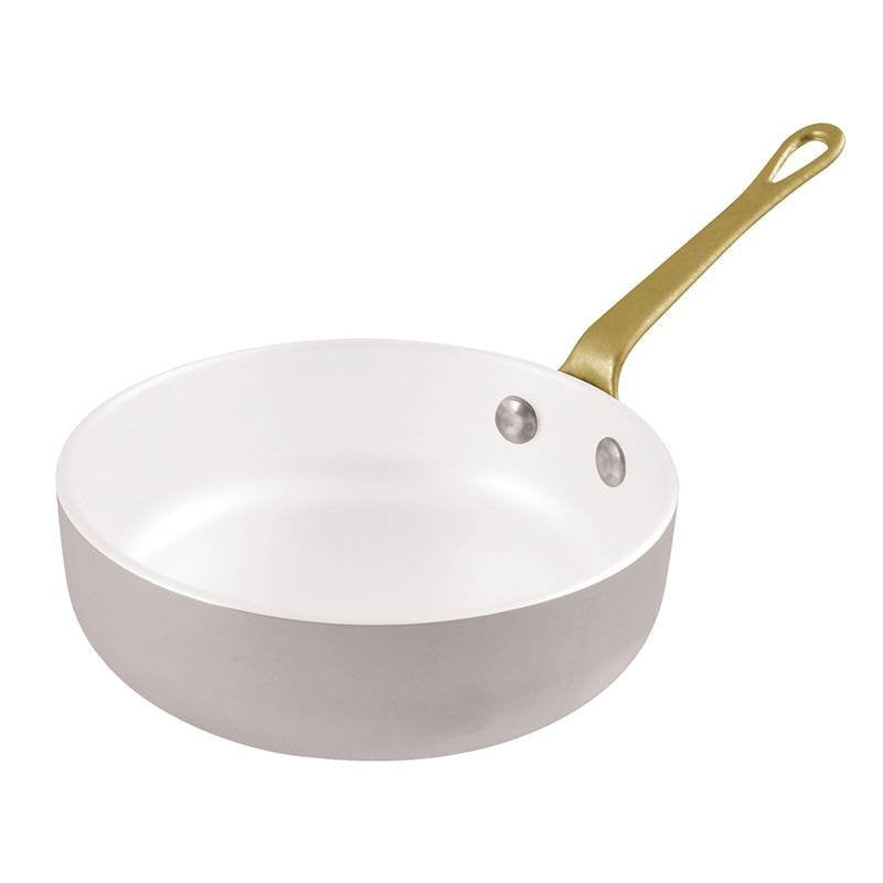 12 cm - Miniature Mini Padella In Alluminio Con Manico In Ottone