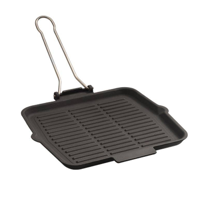 24x24 cm - Bistecchiera Grill Quadrata In Ghisa Smaltata