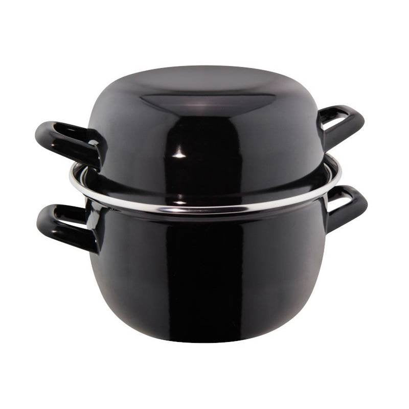 Cocotte Per Molluschi In Porcellana Con Coperchio In Ferro