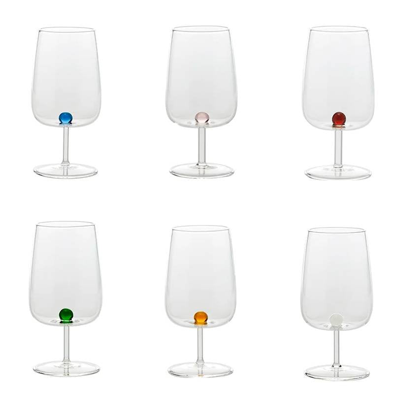 38 cl - Bilia Calice Vino Multiuso Bilia Colorata in Vetro Borosilicato - Set 6 Pezzi