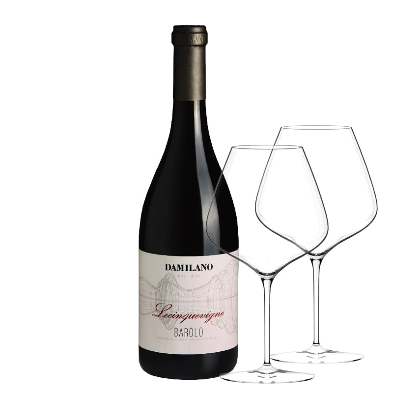 Lecinquevigne Barolo DOCG 2019 Damilano Azienda Agricola  - Set 2 Calici Italesse Masterclass 90 cl