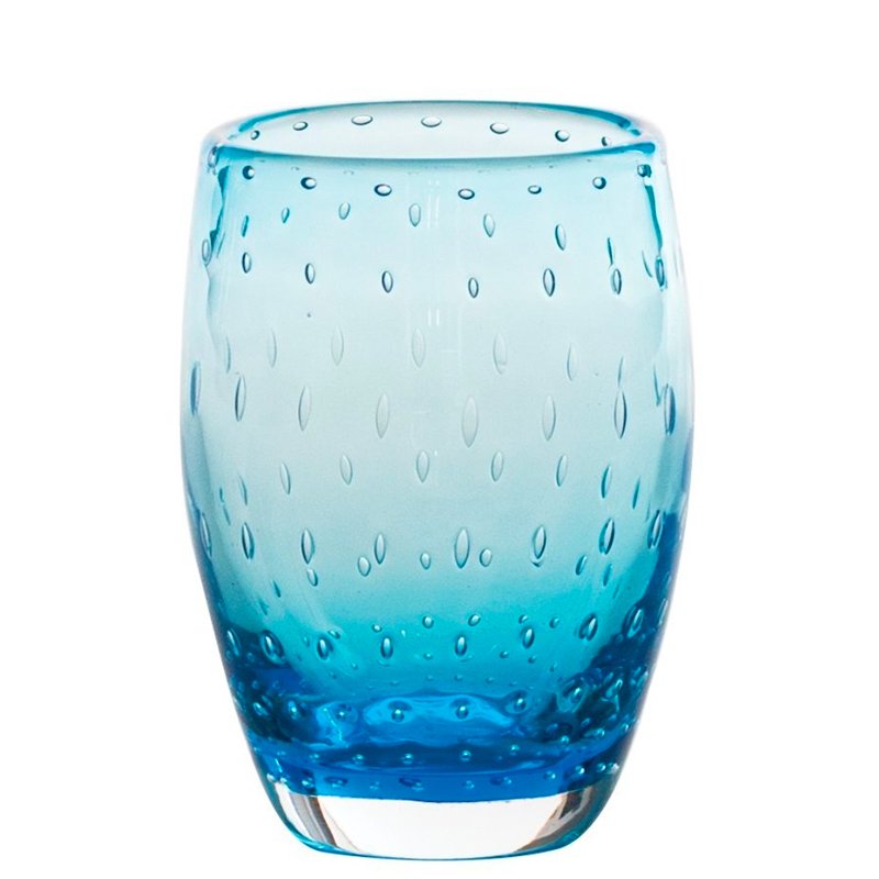 35 cl - Bolicante Bicchiere Acqua Bolle in Vetro Soffiato - Set 6 Pezzi