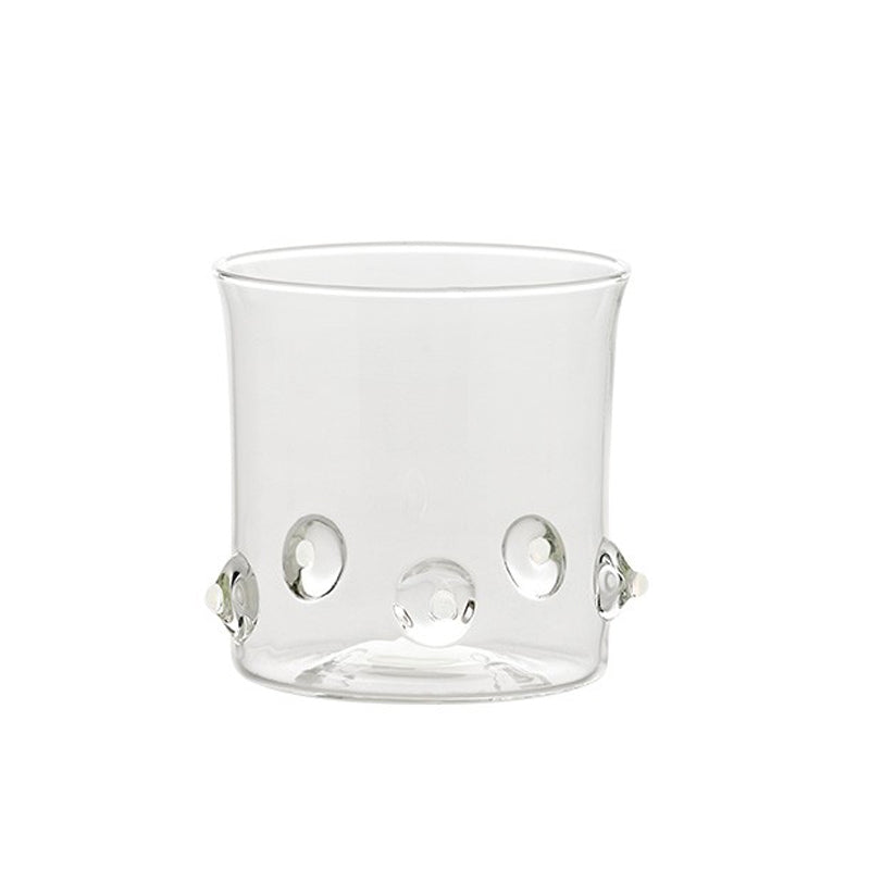 38 cl - Patèa Bicchiere Acqua Punti Colorati in Vetro Borosilicato - Set 6 Pezzi