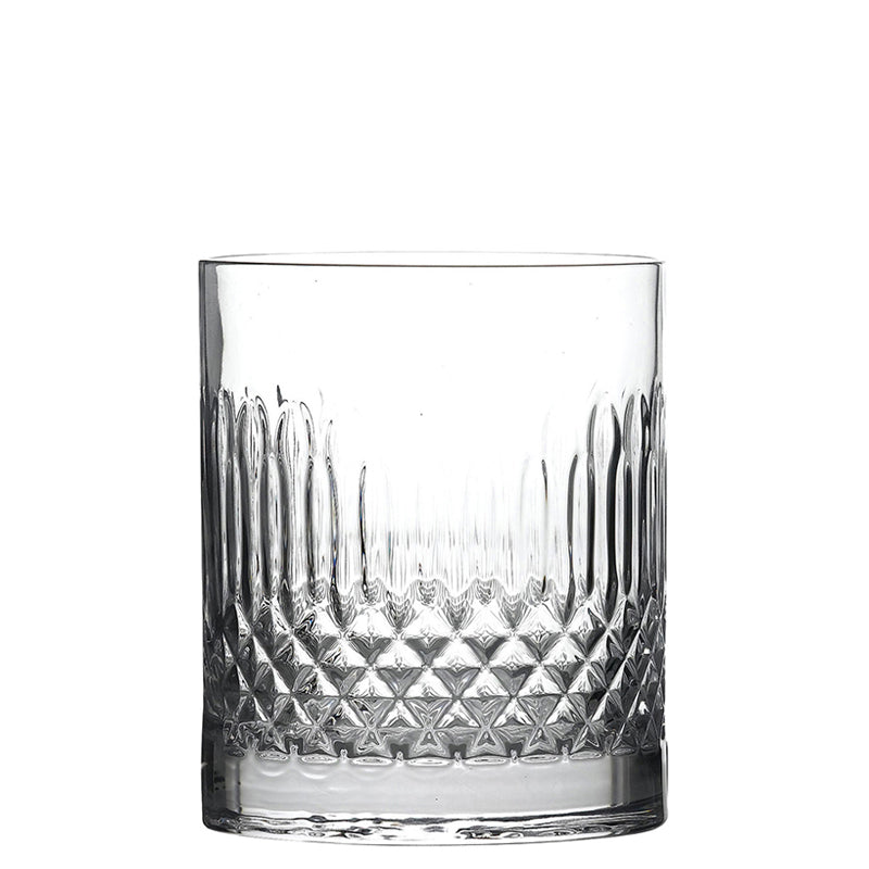 38 cl - Diamante Bicchiere Whisky in Vetro - Set 6 Pezzi