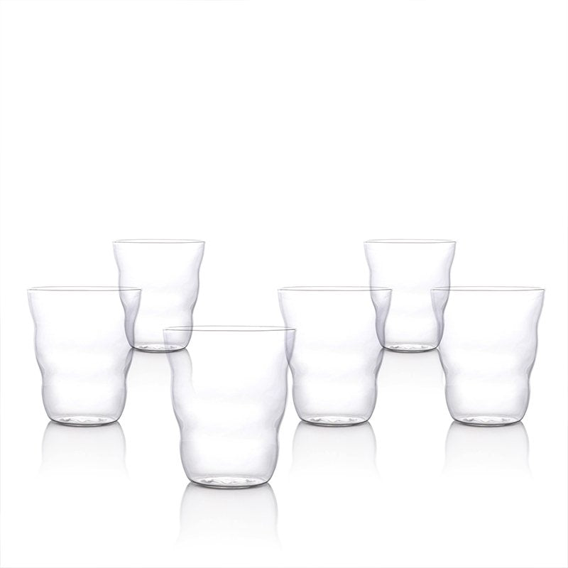37 cl - Cloud Bicchiere Acqua in Vetro Borosilicato - Set 6 Pezzi