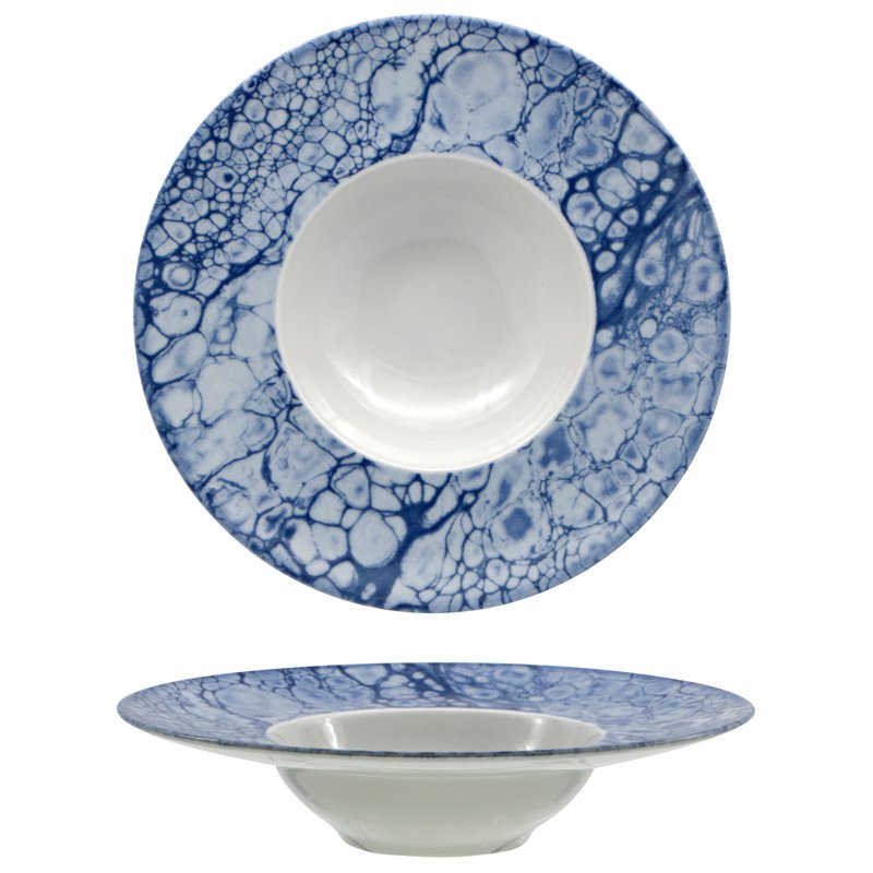 27.5 cm - Bubble Piatto Fondo In Porcellana - Set 6 Pz