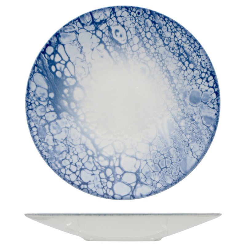 28 cm - Bubble Piatto Fondo In Porcellana - Set 6 Pz