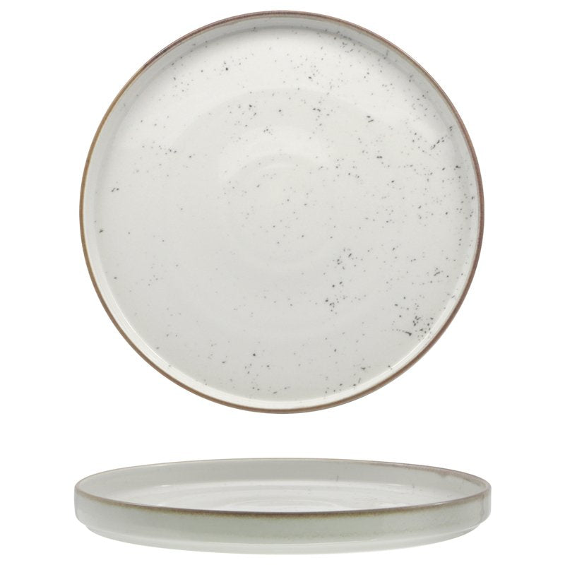 28 cm - Stains Piatto Piano In Porcellana - Set 6 Pz