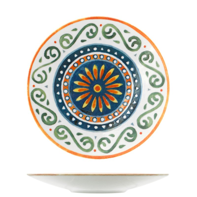 28 cm - Capri Piatto Fondo In Porcellana - Set 6 Pz