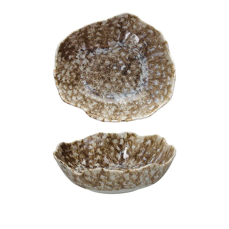 23x20 cm - Reef Piatto Fondo In Porcellana - Set 6 Pz