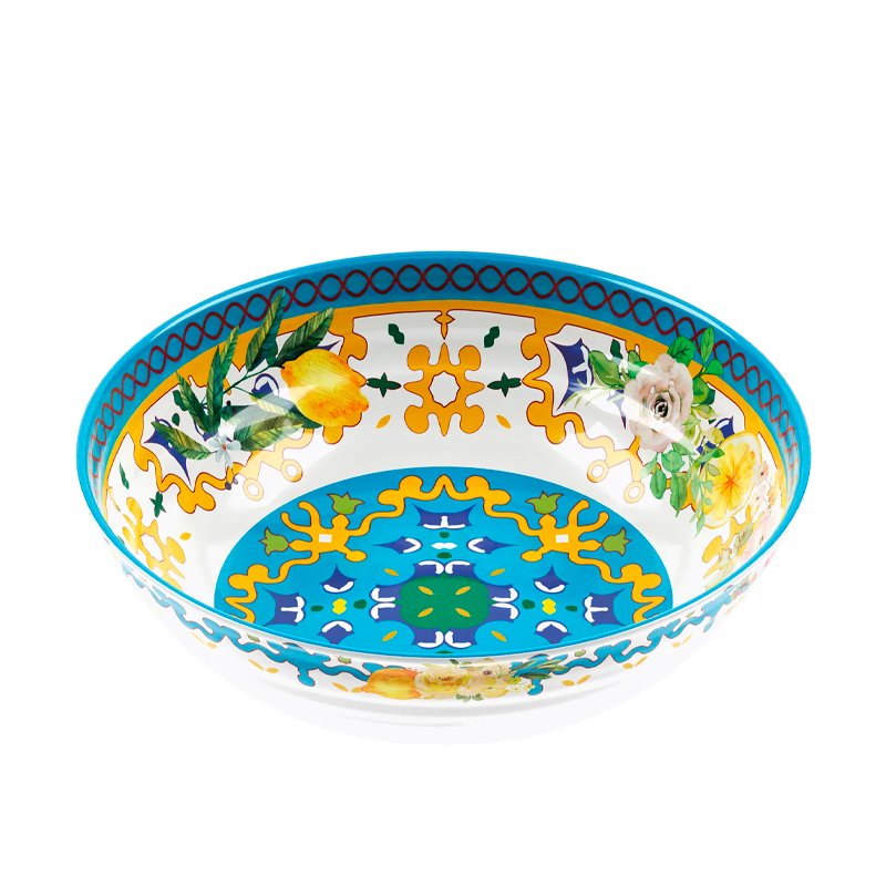 30 cm - Flower & Lemon Coppa In Melamina - Set 2 Pz