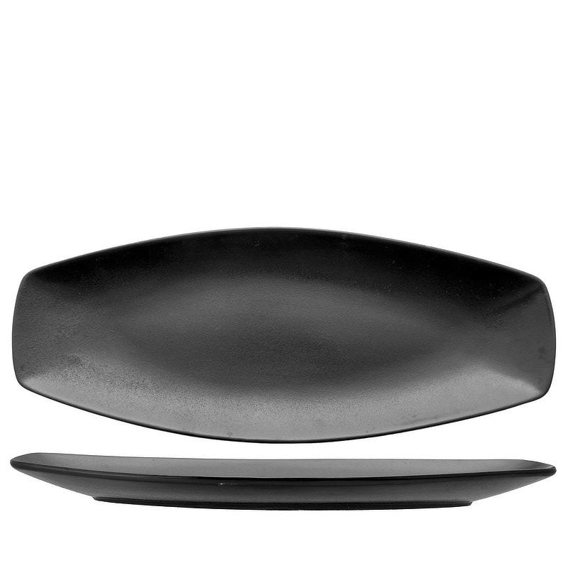 38.5x15 cm - Jap Piatto Vassoio Rettangolare In Stoneware - Set 6 Pz