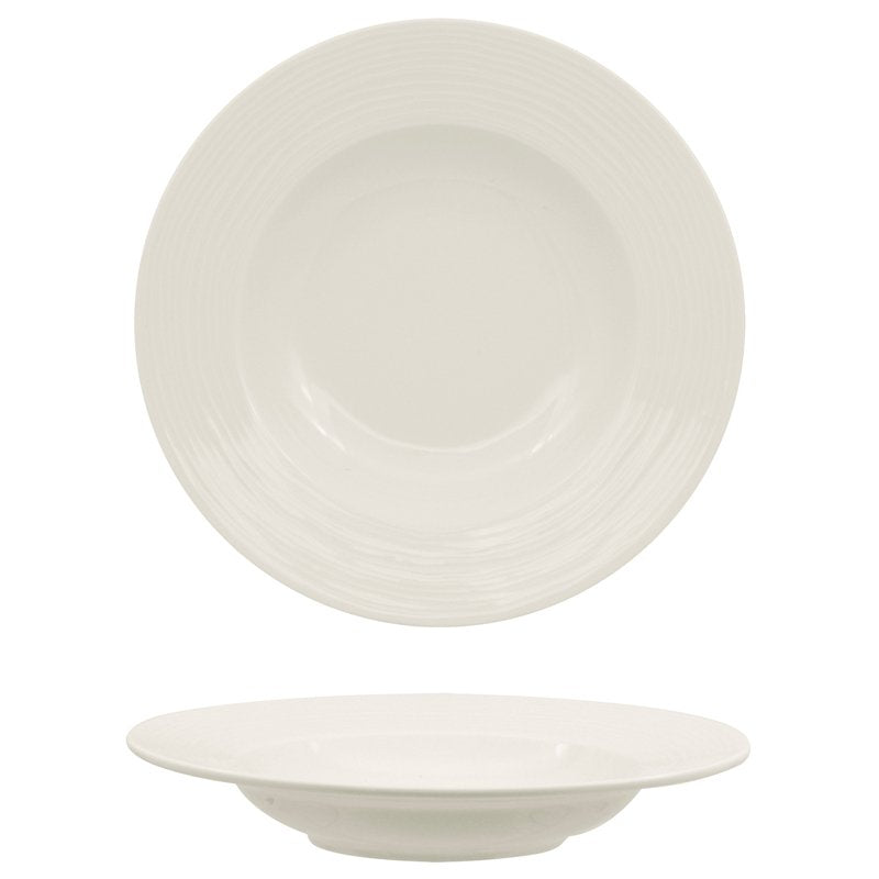 30 cm - Eclipse Piatto Pasta In Porcellana - Set 6 Pz