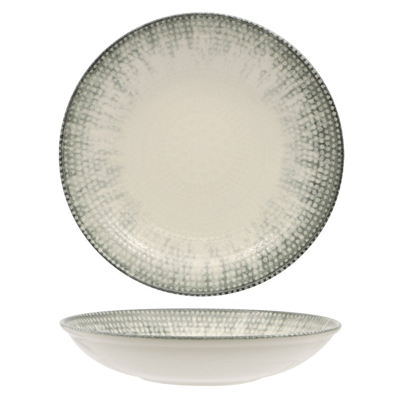 25 cm - Oregon Piatto Fondo In Porcellana - Set 6 Pz