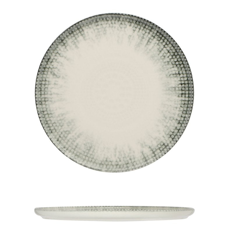 20 cm - Oregon Piatto Piano In Porcellana - Set 12 Pz