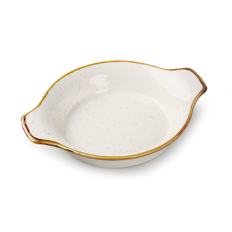 21 cm - Just Colour Tegamino Ovale In Porcellana - Set 6 Pz