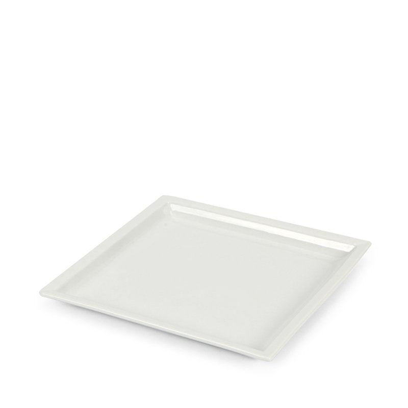 18.2x18.2 cm - Justwhite Piatto Piano In Porcellana - Set 6 Pz