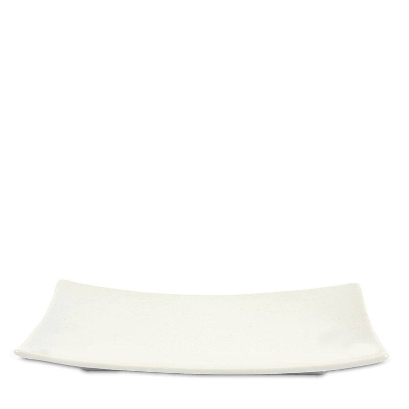 35x25 cm - Justwhite Piatto Presentazione Rettangolare In Porcellana - Set 3 Pz