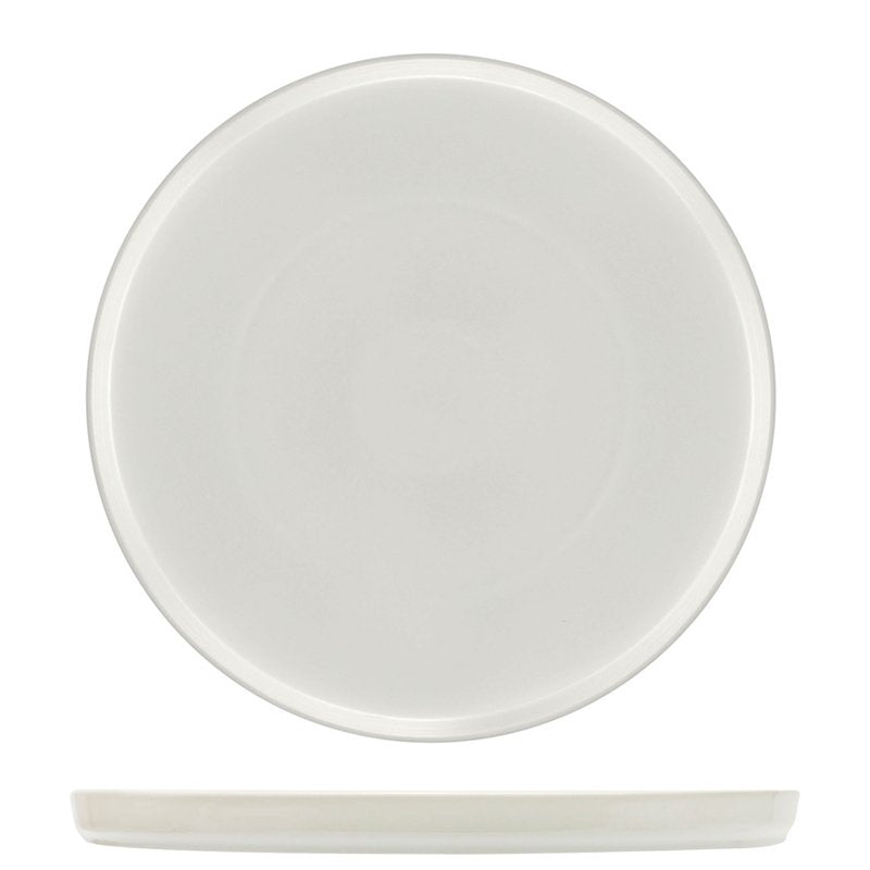25.7 cm - Justwhite Piatto Piano In Porcellana - Set 3 Pz