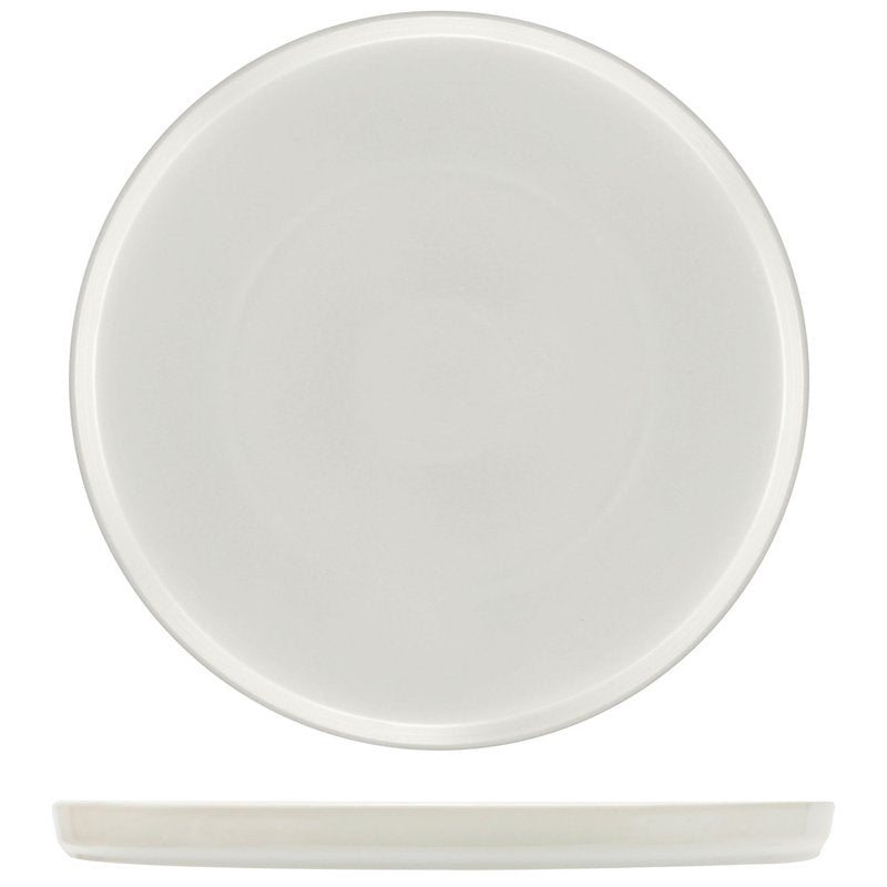 28.5 cm - Justwhite Piatto Piano In Porcellana - Set 2 Pz