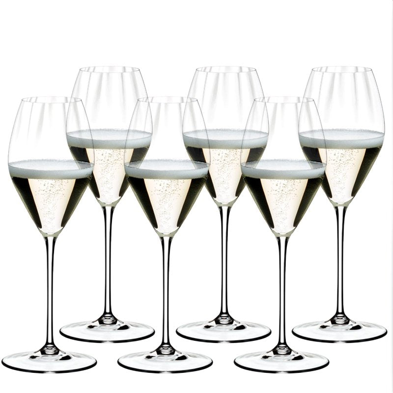 37.5 cl - Performance Calice Flute in Vetro - Set 4 Pezzi