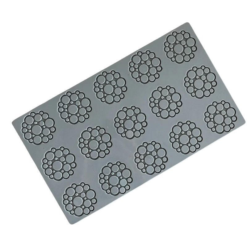 15 Forme - Circles 2 Stampo Decorazioni Fiori In Silicone