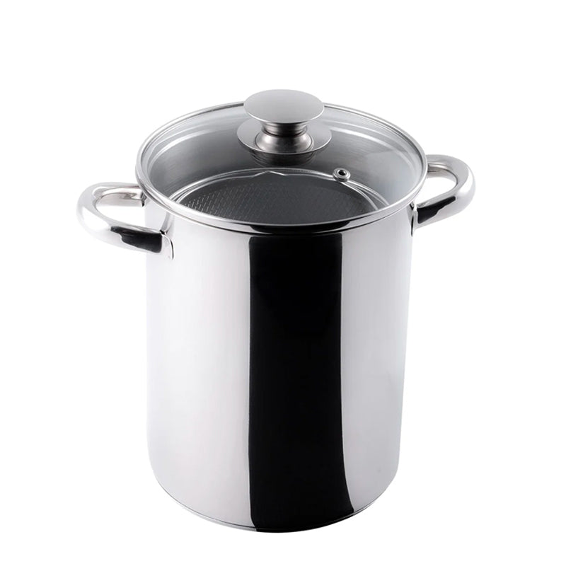 16 cm - La Divina ReInox Pentola Alta - Asparagera Con Coperchio In Acciaio Inox