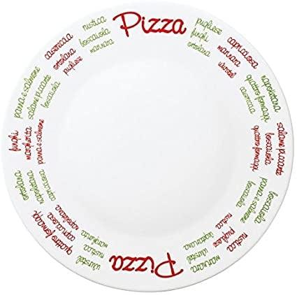 33 cm - Ronda Piatto Pizza In Vetro Opale - Set 6 Pz