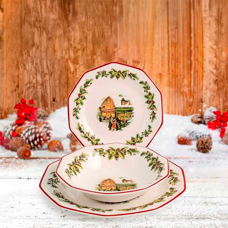Holly Toys Servizio Piatti In Porcellana - Set  18 Pz
