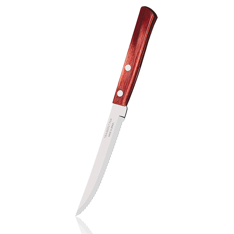 Tradicional Coltello Bistecca In Acciaio Inox - Poliwood - Set 6 Pz