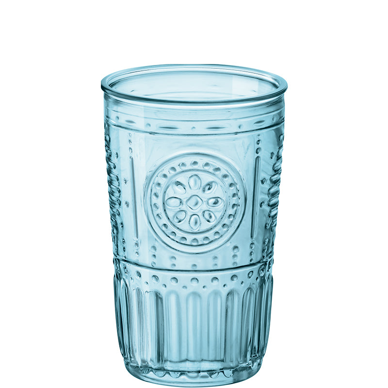 47.5 cl - Romantic Bicchiere Bibita in Vetro Temperato - Set 4 Pezzi