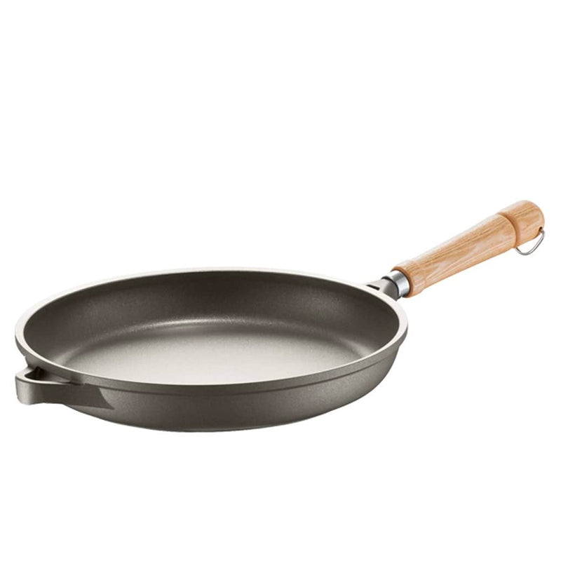 24 cm - Bonanza Padella Antiaderente In Alluminio Con Manico In Legno
