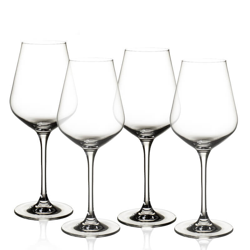 68 cl - La Divina Calice Vino Rosso Burgundy in Vetro - Set 4 Pezzi