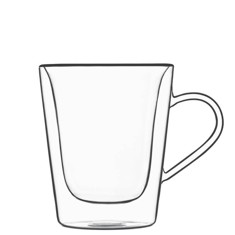 22 cl - Thermic Glass Tazzina Caffé in Vetro Borosilicato - Set 2 Pezzi
