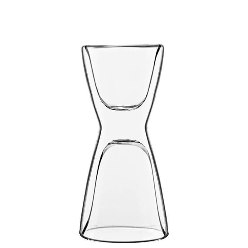 10 cl - Thermic Glass Tazzina Caffé Jigger in Vetro Borosilicato - Set 2 Pezzi