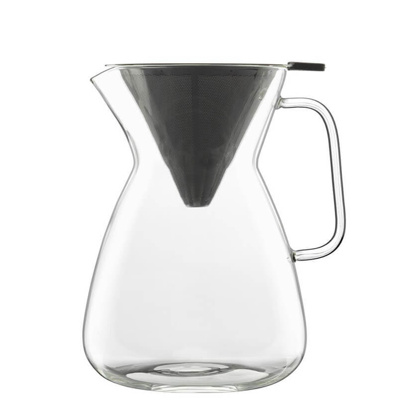 1 Litro - Thermic Glass Caffettiera Con Filtro in Vetro Borosilicato