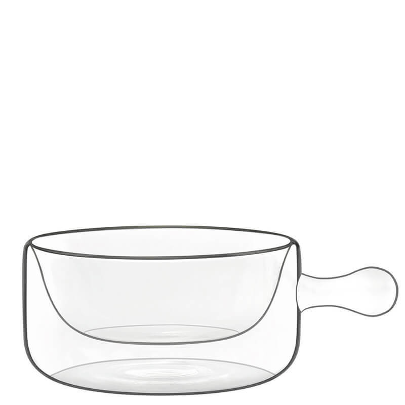 25 cl - Thermic Glass Tegamino in Vetro Borosilicato - Set 2 Pezzi