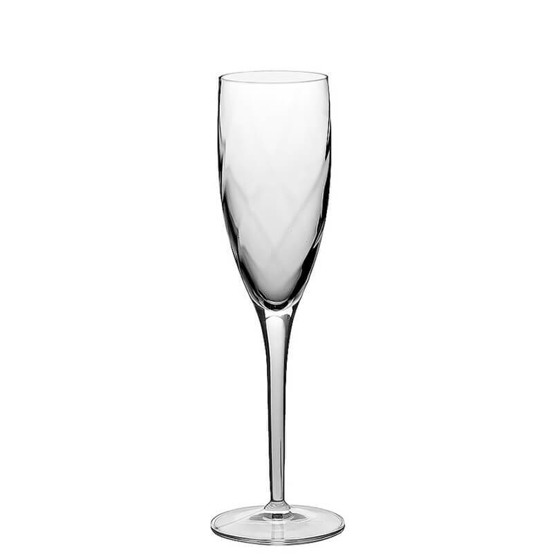 19.5 cl - Canaletto Calice Flute in Vetro - Set 4 Pezzi