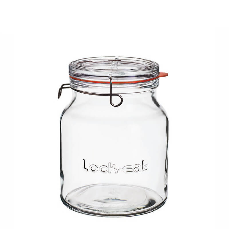 200 cl - Lock Eat Vasetto Ermetico in Vetro - Set 6 Pezzi