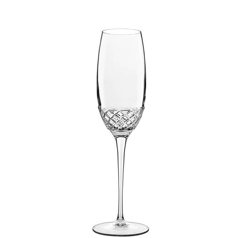 24 cl - Roma 1960 Calice Flute in Vetro - Set 6 Pezzi