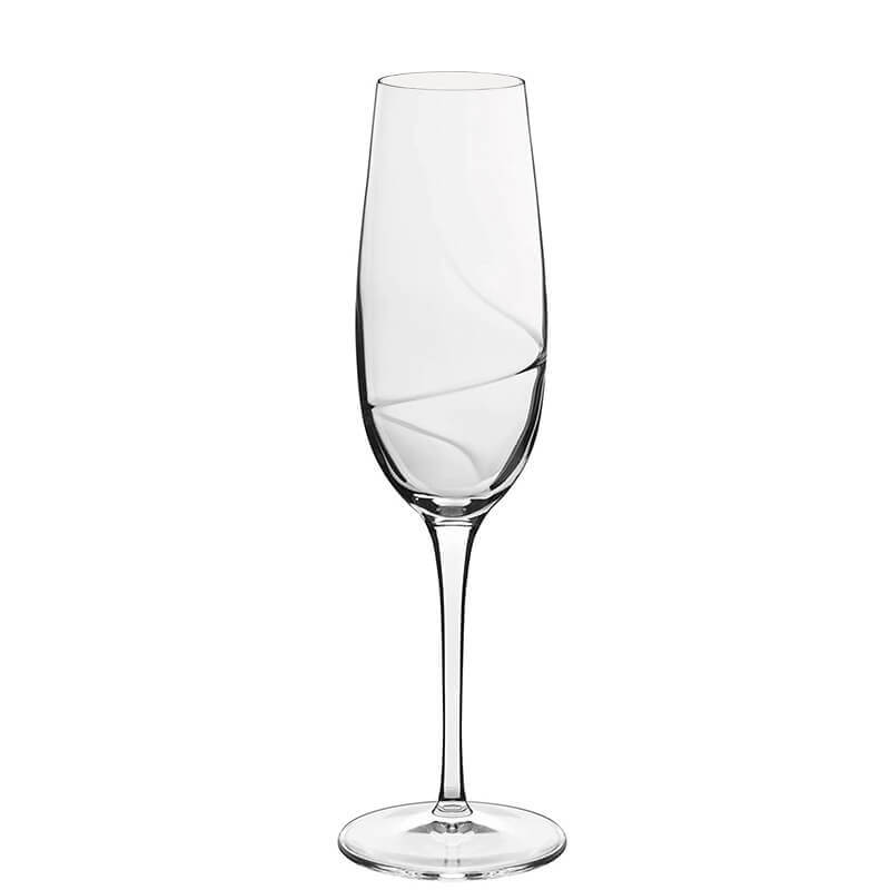 23.5 cl - Aero Calice Flute in Vetro - Set 6 Pezzi
