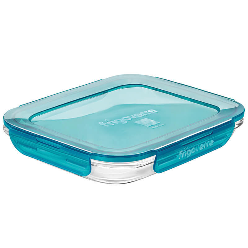23x18 cm - Frigoverre Evolution Contenitore Per Alimenti Ermetico Rettangolare In Vetro Temperato