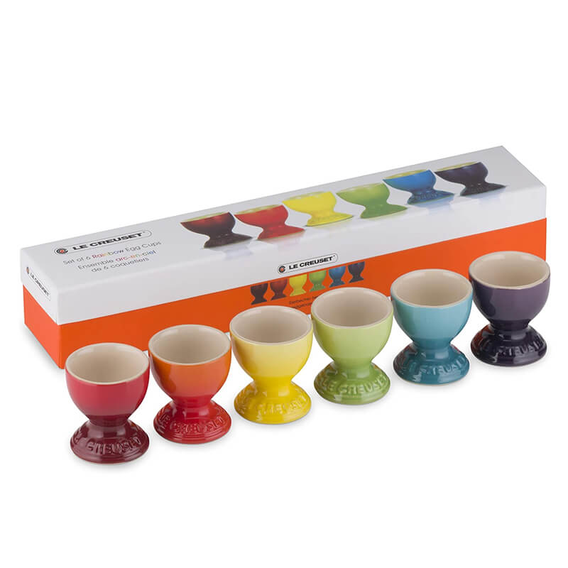 5.3 cm - Arcobaleno Portauova In Stoneware - Set 6 Pz