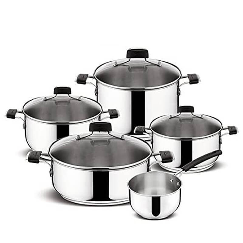 Tempra Set Pentole In Acciaio Inox - Set 9 Pz