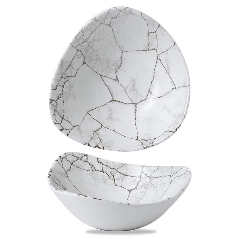 18.5x18.5 cm - Studio Prints Kintsugi Coppetta Triangolare In Porcellana Vetrificata