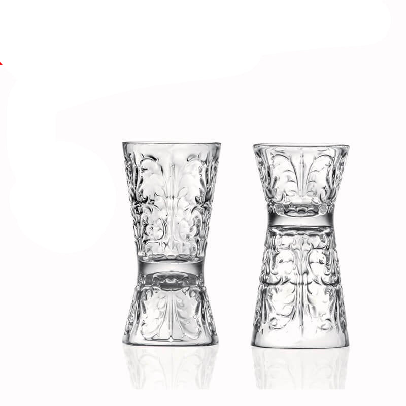 3-6 cl - Tattoo Jiggers e Dosatori Per Cocktail in Vetro - Set 6 Pezzi