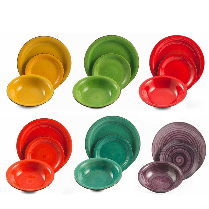 Baita Servizio Piatti In Stoneware - Set 18 Pz